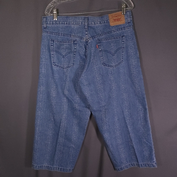 Vintage‎ Womens Levi's Capris Med Wash Denim Floral 100% Cotton Size 14 MIS - Picture 4 of 10